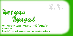 matyas nyagul business card